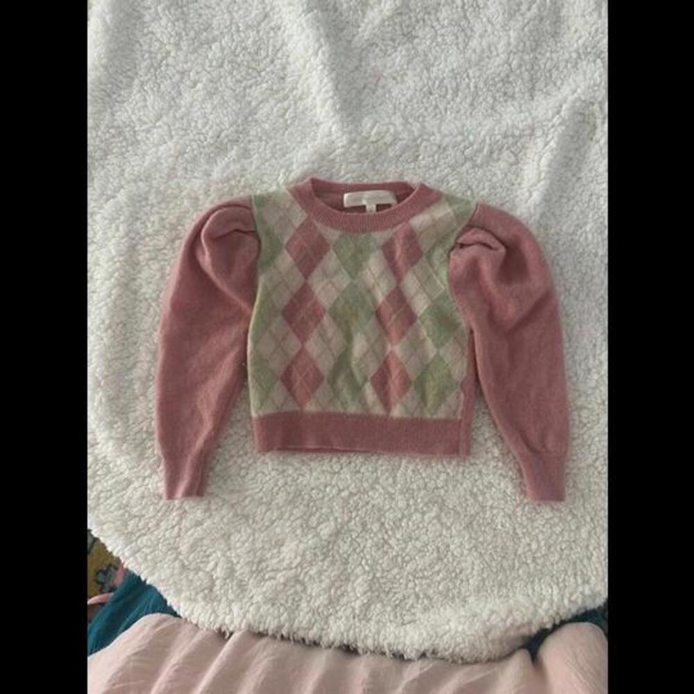 LoveShackFancy Argyle Cashmere Sweater